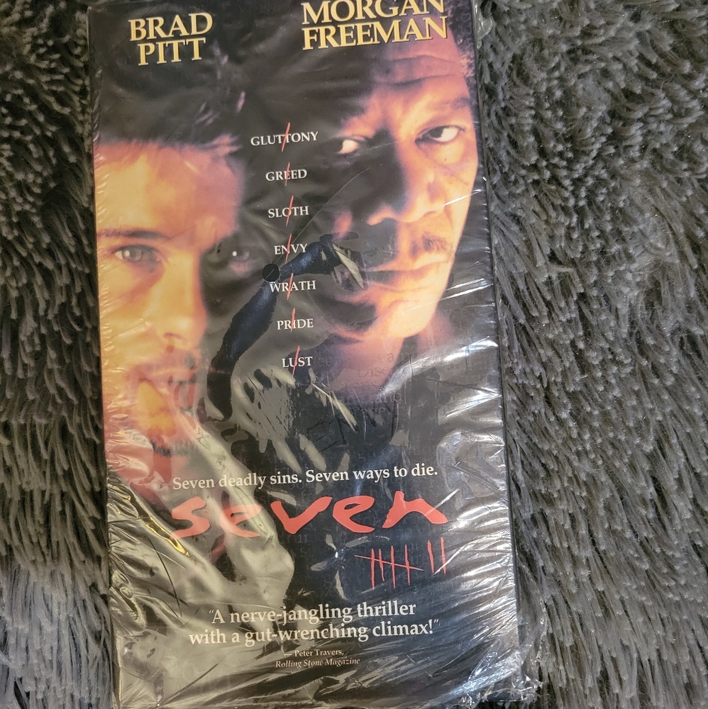 SEVEN vintage VHS, Brad Pitt & Morgan Freeman